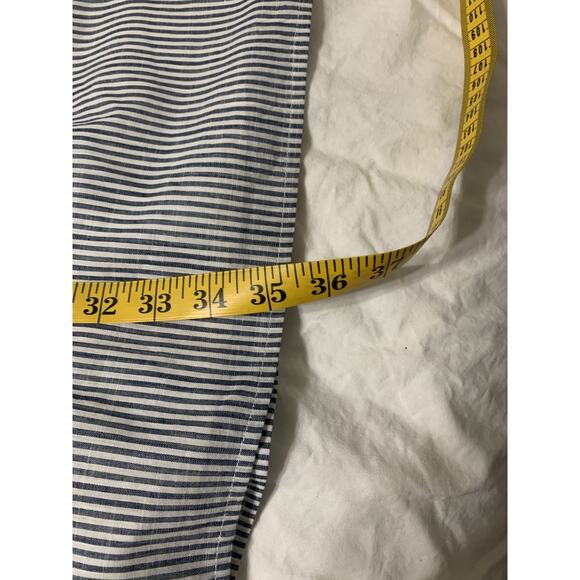 Savanna Jane Embroidered Blue Striped Dress Large Sheath Knee Length Boho Hippie - Picture 5 of 8